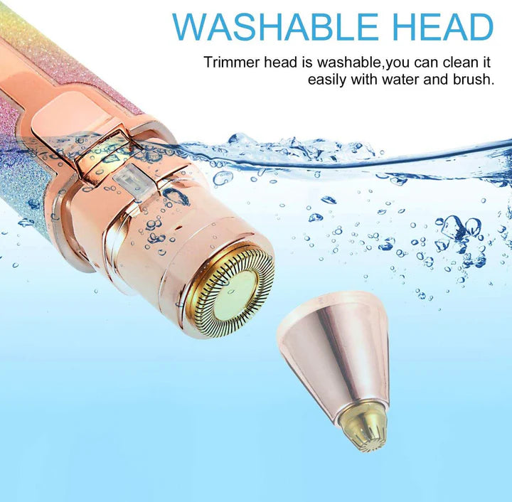 Facial Beauty - 2 In 1 Rechargeable Electric Eyebrow Trimmer + Body Facial